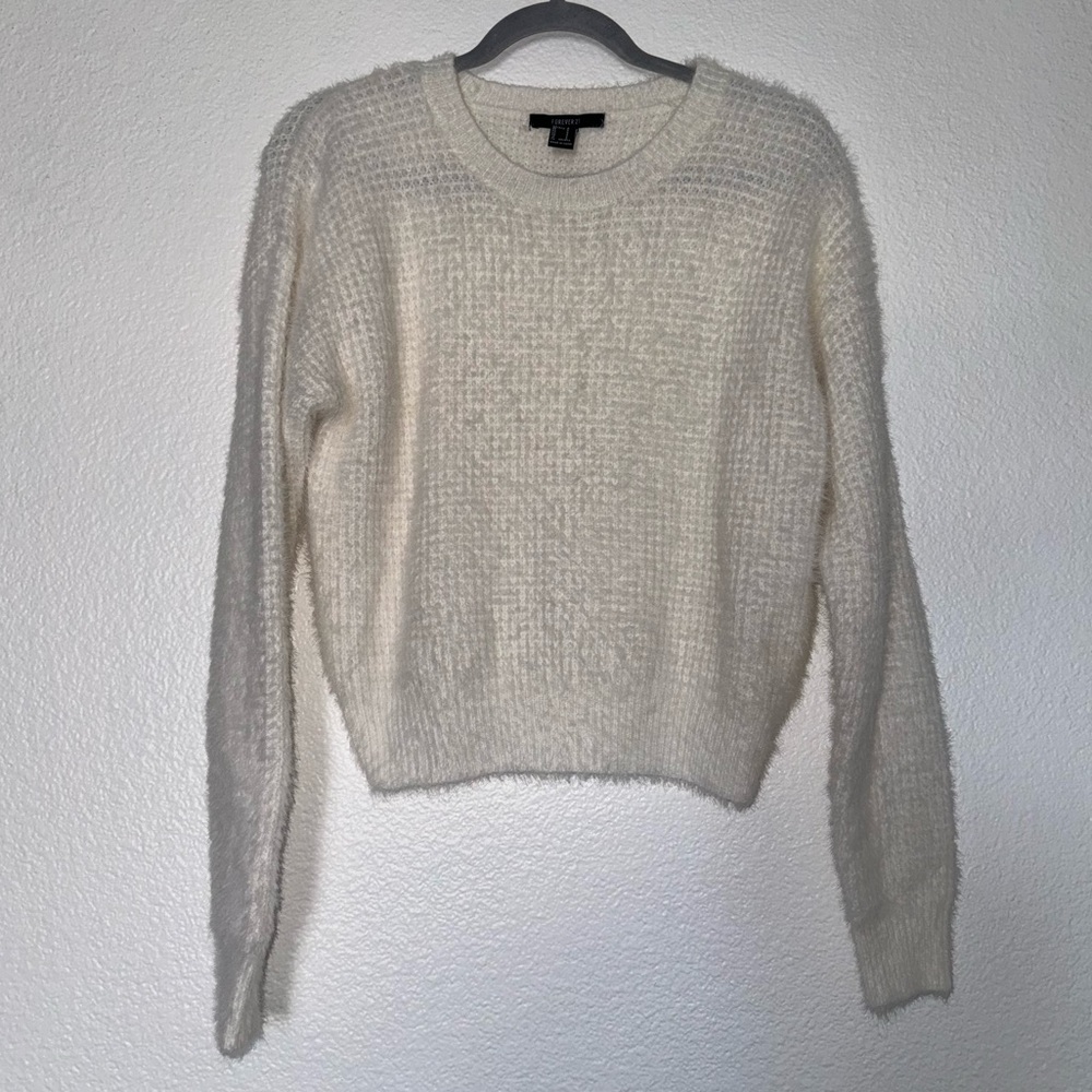 Cozy Knit White Sweater